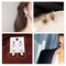 70 Pieces Earrings Beading Hoop Earring Finding Round Earring Circle Round Beading Hoop Open Bezel Pendant Frame for Jewelry Making